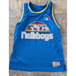 FULL SEND Nelk Boys Basketball Jersey Denver Nuggets Inspired Blue Small